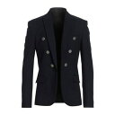 【送料無料】 バルマン メンズ ジャケット&ブルゾン アウター Blazers Blue