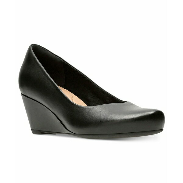 クラークス クラークス レディース パンプス シューズ Collection Women's Flores Tulip Wedge Pumps Black Leather