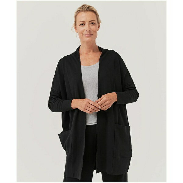 楽天astyパクト レディース ニット&セーター アウター Organic Cotton Airplane Cardigan Black