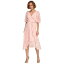   ˥塼衼 ǥ ԡ ȥåץ Women's Floral-Jacquard Faux-Wrap Dress Blush