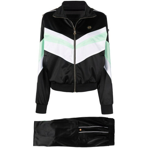 フィリッププレイン レディース カジュアルパンツ ボトムス ストライプ トラックスーツ Black Gold Green Red White