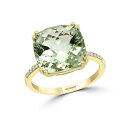 エフィー コレクション メンズ リング アクセサリー EFFY&reg; Semi-Precious & Diamond Statement Ring Green Quartz/Yellow Gold