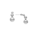 uJt[h} fB[X sAXCO ANZT[ Rhodium Graduated Bead Drop Earrings Silver