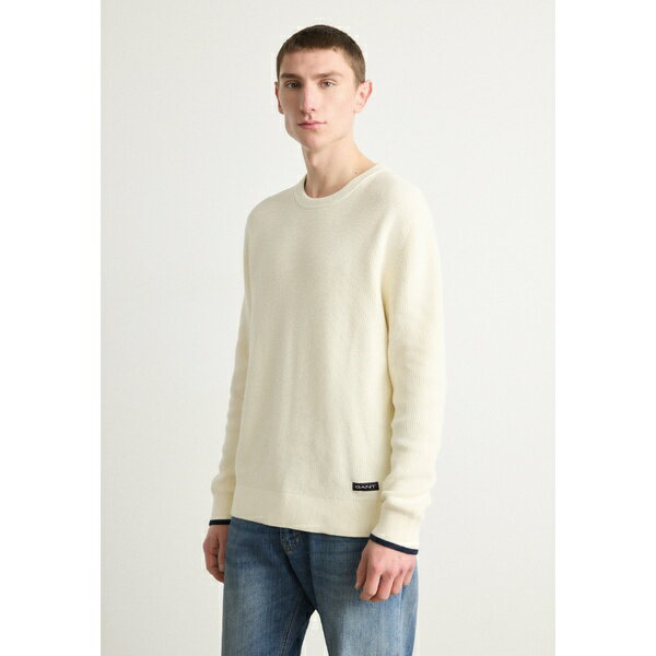 ガント メンズ ニット&セーター アウター C NECK - Jumper - cream