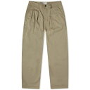 ユニバーサルワークス メンズ カジュアルパンツ ボトムス Universal Works Twill Double Pleat Pant Grey