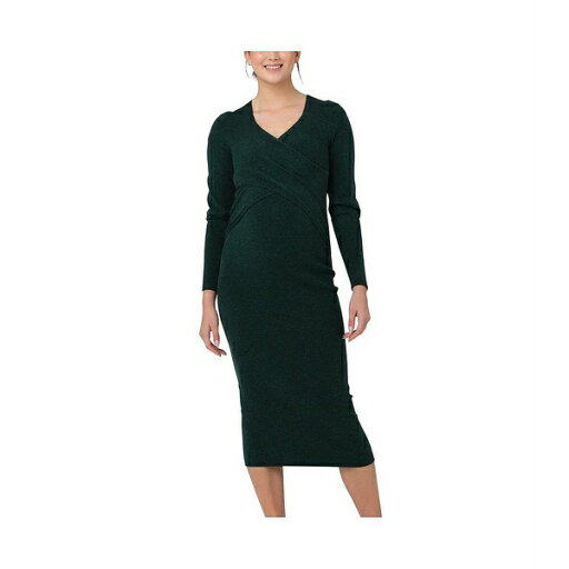 ライプ マタニティ レディース ニット&セーター アウター Maternity Ripe Heidi Cross Front Nursing Knit Dress Forest Forest ライプ マタニティ レディース ニット&セーター アウター Maternity Ripe Heidi Cross Front Nursing Knit Dress Forest Forest