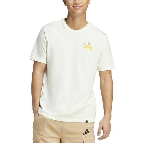 アディダス メンズ シャツ トップス Men's Cheese Life Stripe T-Shirt Off White