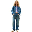 トミーヒルフィガー レディース デニムパンツ ボトムス Women's Mia Cotton Mid-Rise Relaxed Straight Carpenter Jeans DENIM MEDIUM|詳細画像