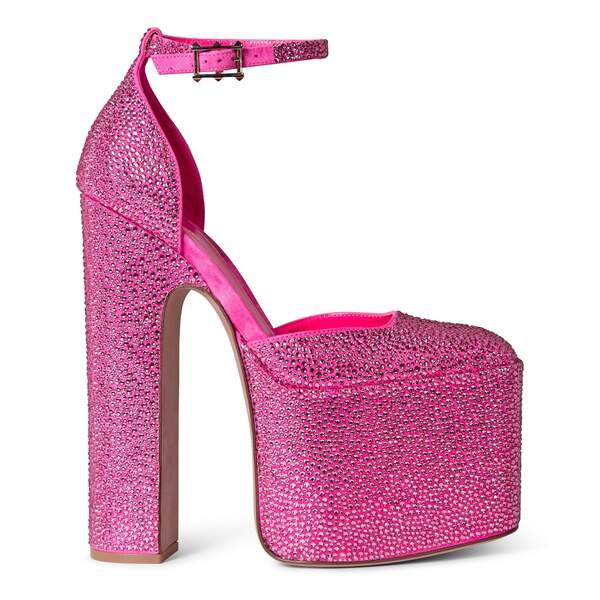 【送料無料】 ヴァレンティノ ガラヴァーニ レディース ヒール シューズ Embellished Discobox Platform Pumps Fuschia Glt UXP