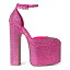 ̵ ƥ  ǥ ҡ 塼 Embellished Discobox Platform Pumps Fuschia Glt UXP