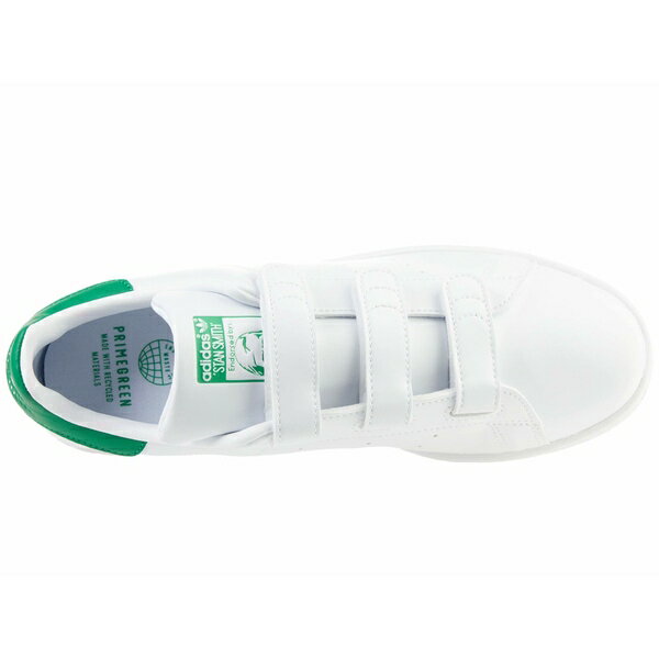 アディダスオリジナルス メンズ スニーカー シューズ Stan Smith Velcro Primegreen Footwear White/Footwear White/Green