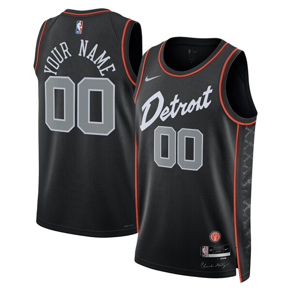 ʥ  ˥ե ȥåץ Detroit Pistons Nike Unisex 2023/24 Custom Swingman Jersey Black City Edition