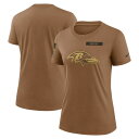 ナイキ レディース Tシャツ トップス Baltimore Ravens Nike Women's 2023 Salute to Service Legend Performance TShirt Brown