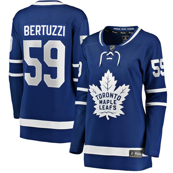 ファナティクス レディース ユニフォーム トップス Tyler Bertuzzi Toronto Maple Leafs Fanatics Branded Women's Home Breakaway Player Jersey Blue
