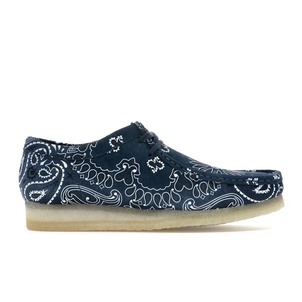 Clarks クラークス メンズ スニーカー 【Clarks Originals Wallabee】 サイズ US_8.5(26.5cm) Supreme Bandana Navy