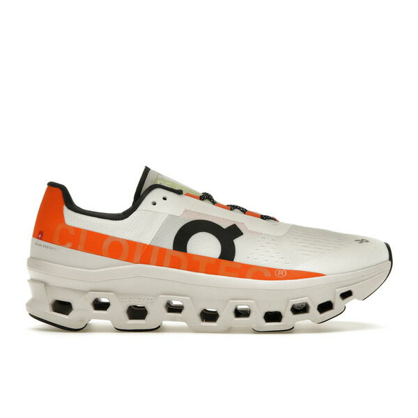 On オン メンズ スニーカー 【On Running Cloudmonster Undyed White Flame】 サイズ US_11.5(29.5cm) Undyed White/Flame
