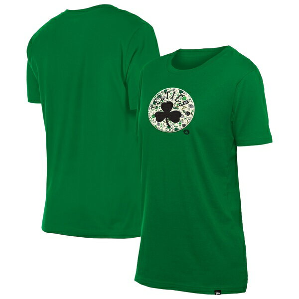 ニューエラ レディース Tシャツ トップス Boston Celtics New Era Women's Glam Game Flower TShirt Kelly Green