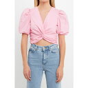 CObVt@Ng[ fB[X Jbg\[ gbvX Women's Twist Detail Top Pink