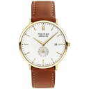 oh Y rv ANZT[ Men's Heritage Silhouette Swiss Quartz Cognac Genuine Leather Strap Watch 40mm Brown