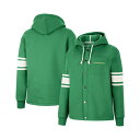 RVA fB[X WPbgu] AE^[ Women's Green Oregon Ducks Mia Striped Full-Snap Hoodie Jacket Green