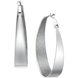 ゲス ピアス ゲス レディース ピアス＆イヤリング アクセサリー 2" Large Inner Glitter Hoop Earrings Silver