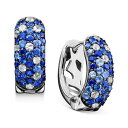 GtB[ RNV fB[X sAXCO ANZT[ Saph Splash by EFFY&reg; Shades Of Sapphire Hoop Earrings (2-3/4 ct. t.w.) in Sterling Silver Blue