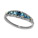 GtB[ RNV fB[X uXbgEoOEANbg ANZT[ EFFY&reg; Ocean Bleu London Blue Topaz (7-1/2 ct. t.w.) and Swiss Blue Topaz (5-1/8 ct. t.w.) Bracelet in Sterling Silver and 18k Gold Blue