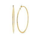 XeB[^C fB[X sAXCO ANZT[ 18K Gold Plated Stainless Steel Hoop Earrings Gold-Plated