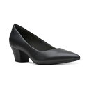 クラークス クラークス レディース パンプス シューズ Women's Teresa Step Block-Heel Comfort Pumps Black Leather