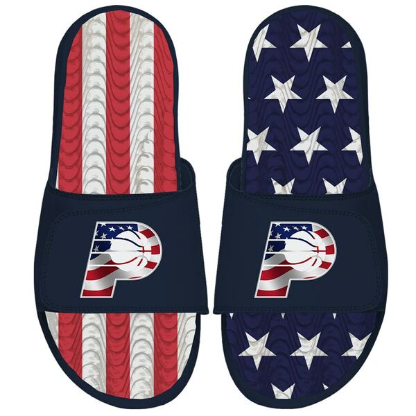 アイスライド メンズ サンダル シューズ Indiana Pacers ISlide Unisex Americana Gel Slide Sandals Navy