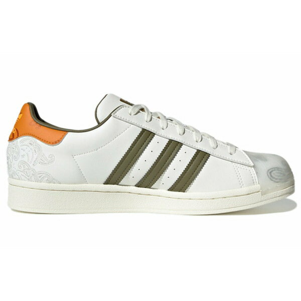 adidas アディダス メンズ スニーカー White/ 【adidas Superstar 'Bandana - Off White Focus Orange' GX3656】 サイズ US_10(28.0cm)