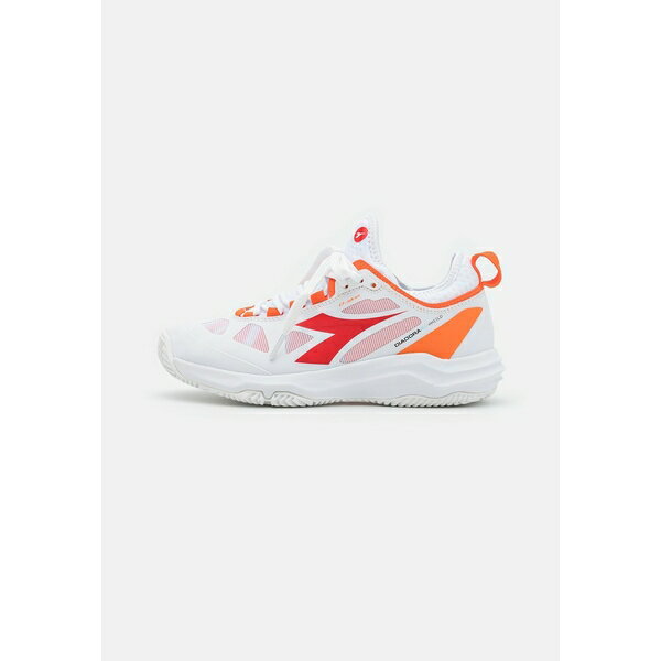 ディアドラ レディース テニス スポーツ SPEED BLUSHIELD FLY 3 CLAY - Clay court tennis shoes - white/fiery red