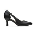 クラークス クラークス レディース パンプス シューズ Women's Kataleyna Rae Side-Cutout Comfort Pumps Black Leather