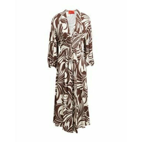 【送料無料】 ラ・ダブル・ジェイ レディース ワンピース トップス Midi dresses Brown