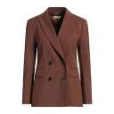 【送料無料】 エー.ビー. レディース ジャケット&ブルゾン アウター Blazers Brown