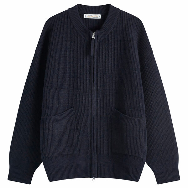 フリズムワークス メンズ ニット&セーター アウター FrizmWORKS Wool Deck Zip Cardigan Blue