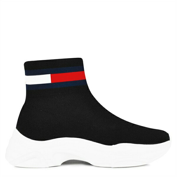 【送料無料】 トミーヒルフィガー レディース スニーカー シューズ Sock Trainers Black Wht