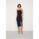 ヴァル ジー レディース ワンピース トップス STRAPPY SQUARE NECK MIDI DRESS - Shift dress - navy blue