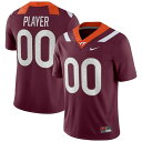 ナイキ メンズ ユニフォーム トップス Virginia Tech Hokies Nike PickAPlayer NIL Replica Football Jersey Maroon