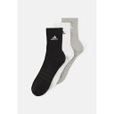 アディダス レディース 靴下 アンダーウェア UNISEX 3 PACK - Sports socks - medium grey heather/white/black(4)