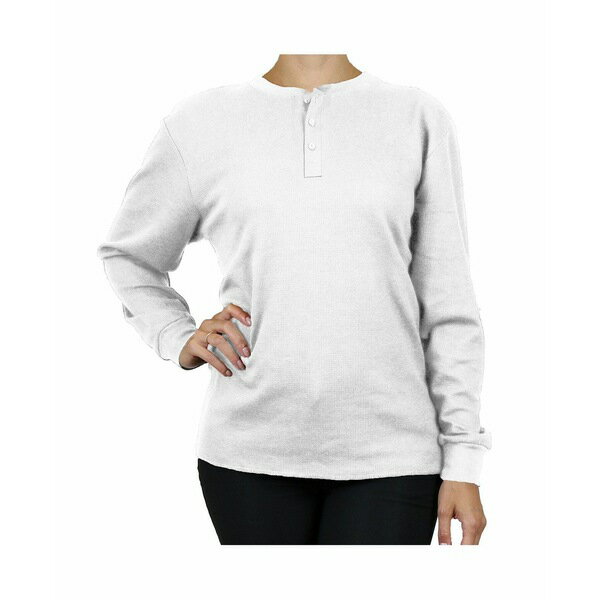 ギャラクシーバイハルビック レディース カットソー トップス Women's Loose Fitting Waffle-Knit Henl..