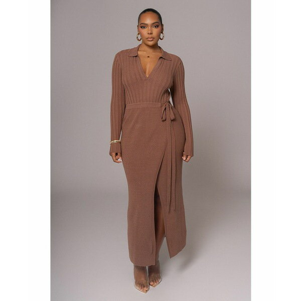 ジェイラックスラベル レディース ワンピース トップス Women's Emma Knit Maxi Dress Chocolate