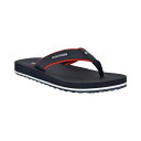 トミー ヒルフィガー メンズ スニーカー シューズ Men's Orlind Casual Fashion Flip Flops Navy, Red multi