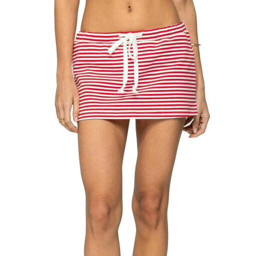 エディクテッド レディース スカート ボトムス Women's Psalm Striped Mini Skort Red エディクテッド レディース スカート ボトムス Women's Psalm Striped Mini Skort Red