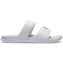 Nike ナイキ レディース スニーカー 【Nike Benassi Duo Ultra】 サイズ US_W_9 White Metallic Silver (Women 039 s)