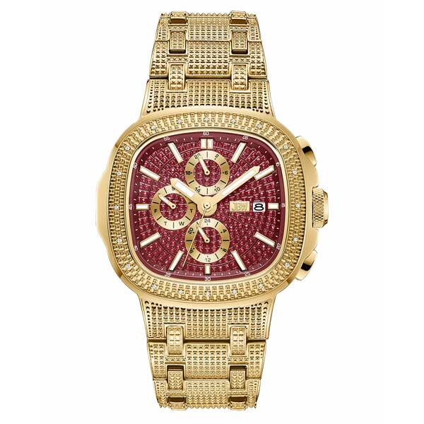 ジェイビーダブリュー メンズ 腕時計 アクセサリー Men's Heist Multifunction 18K Gold Plated Stainless Steel Watch, 45mm Gold