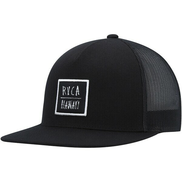 [J Y Xq ANZT[ RVCA Horton Teeth Trucker Snapback Hat Black