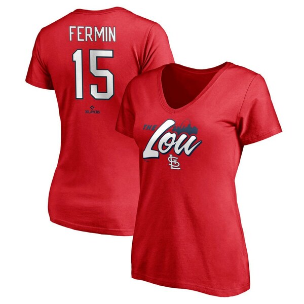 ファナティクス レディース Tシャツ トップス St. Louis Cardinals Fanatics Branded Women's Hometown Legend Personalized Name & Number VNeck TShirt Red
