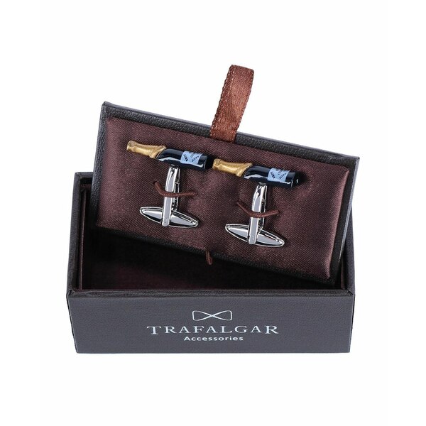 トラファルガー レディース 腕時計 アクセサリー Celebrate Champagne Bottle Novelty Cufflinks Green