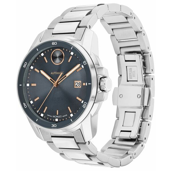 モバド モバド レディース 腕時計 アクセサリー Men's Bold Verso Swiss Automatic Silver Tone Stainless Steel Watch 43mm Silver-Tone